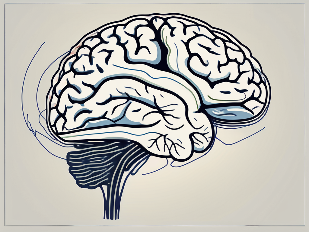 The human brain with the trochlear nerve highlighted