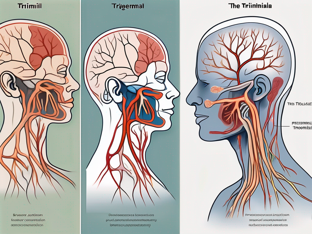 The trigeminal and trochlear nerves in comparison